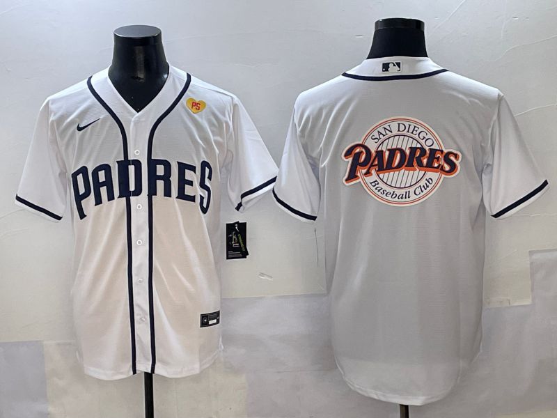 Men 2025 San Diego Padres Blank White Game Nike MLB Jersey style 18->san diego padres->MLB Jersey